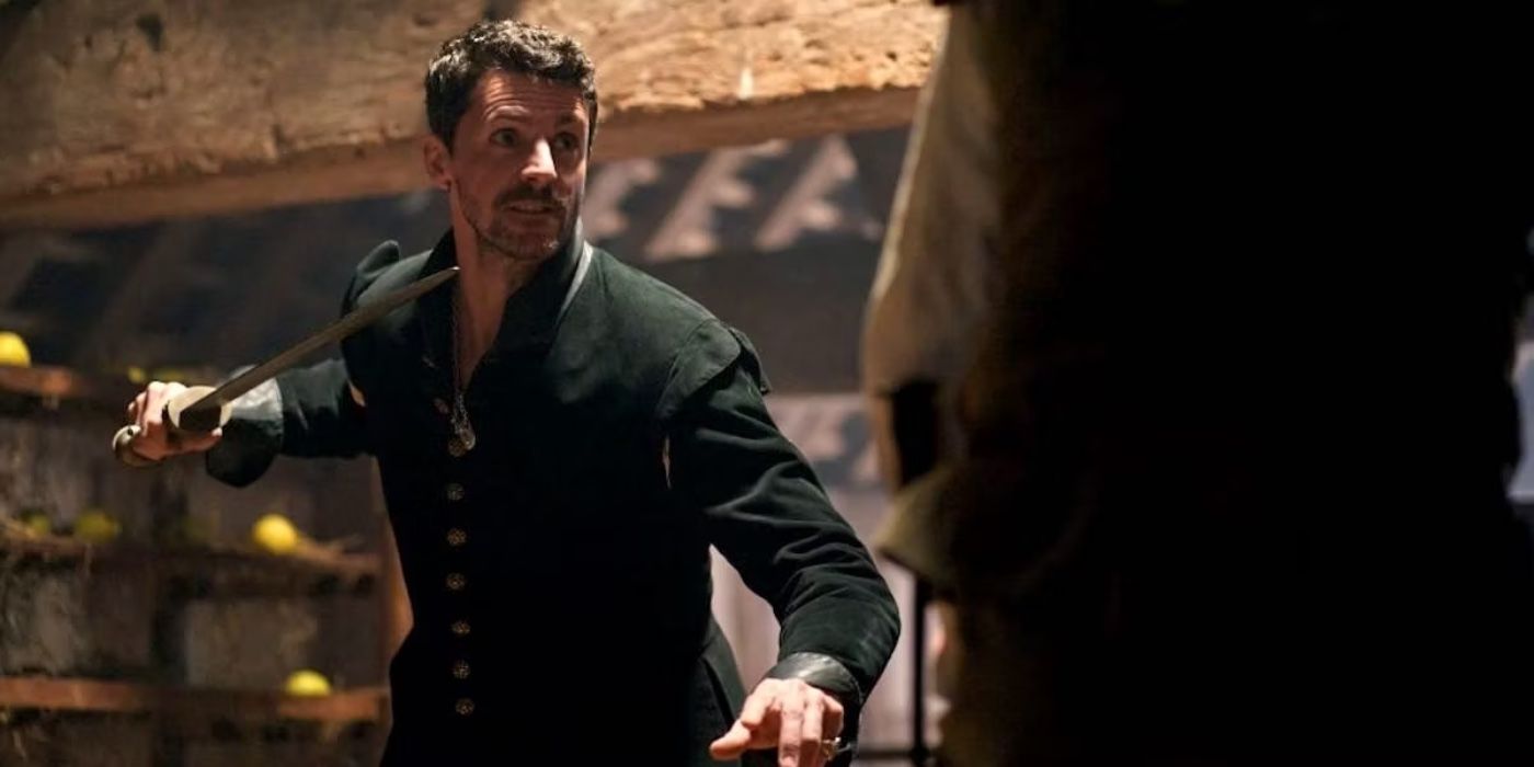 Matthew lunges in A Discovery of Witches