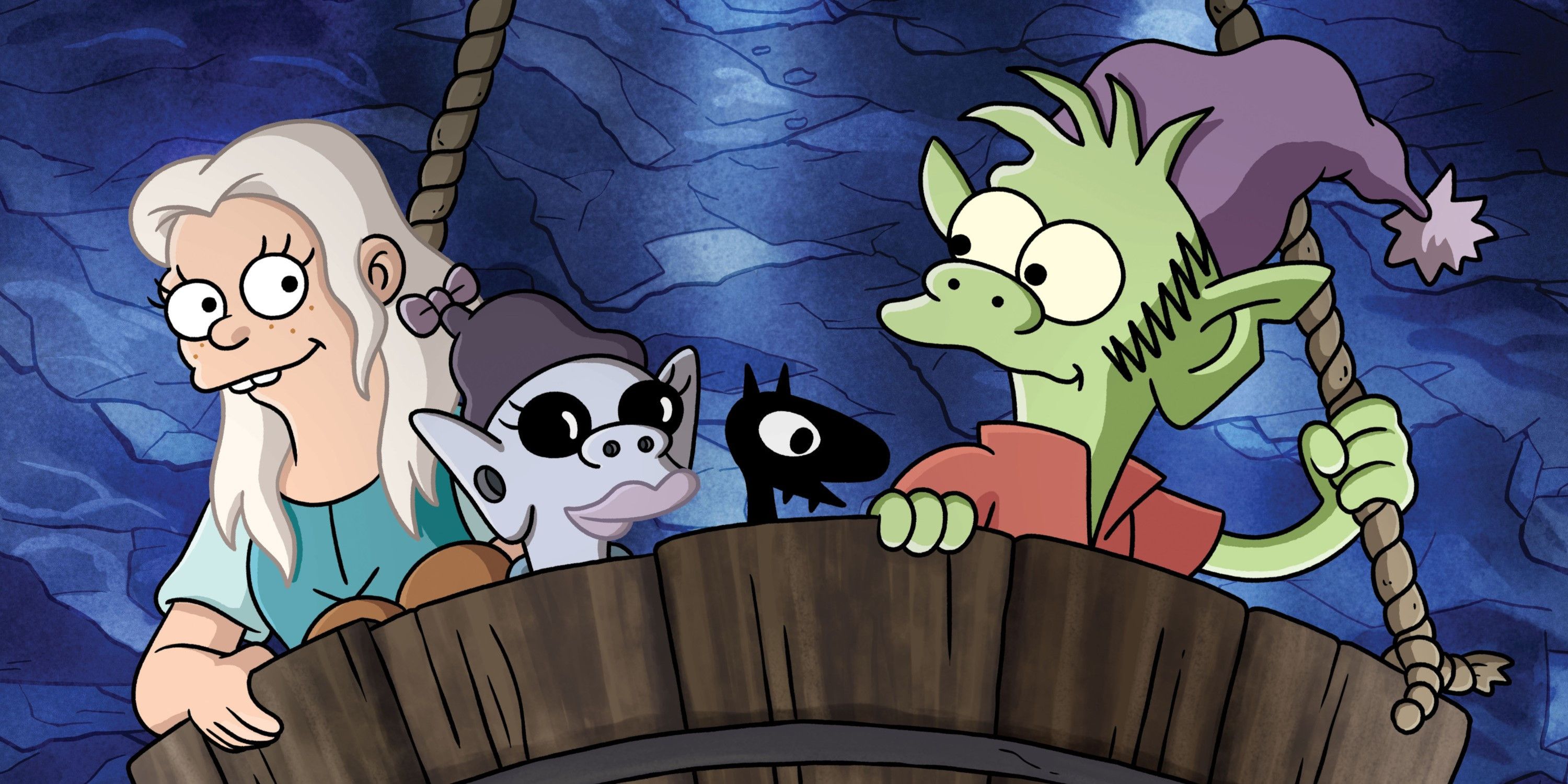 Bean and her friends in Disenchantment