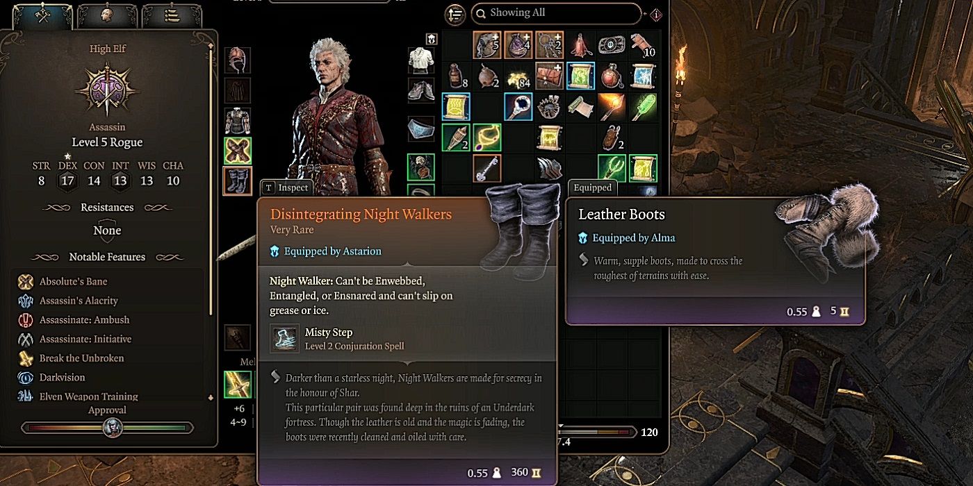 Disintegrating Night Walkers Item Details in Baldur&rsquo;s Gate 3