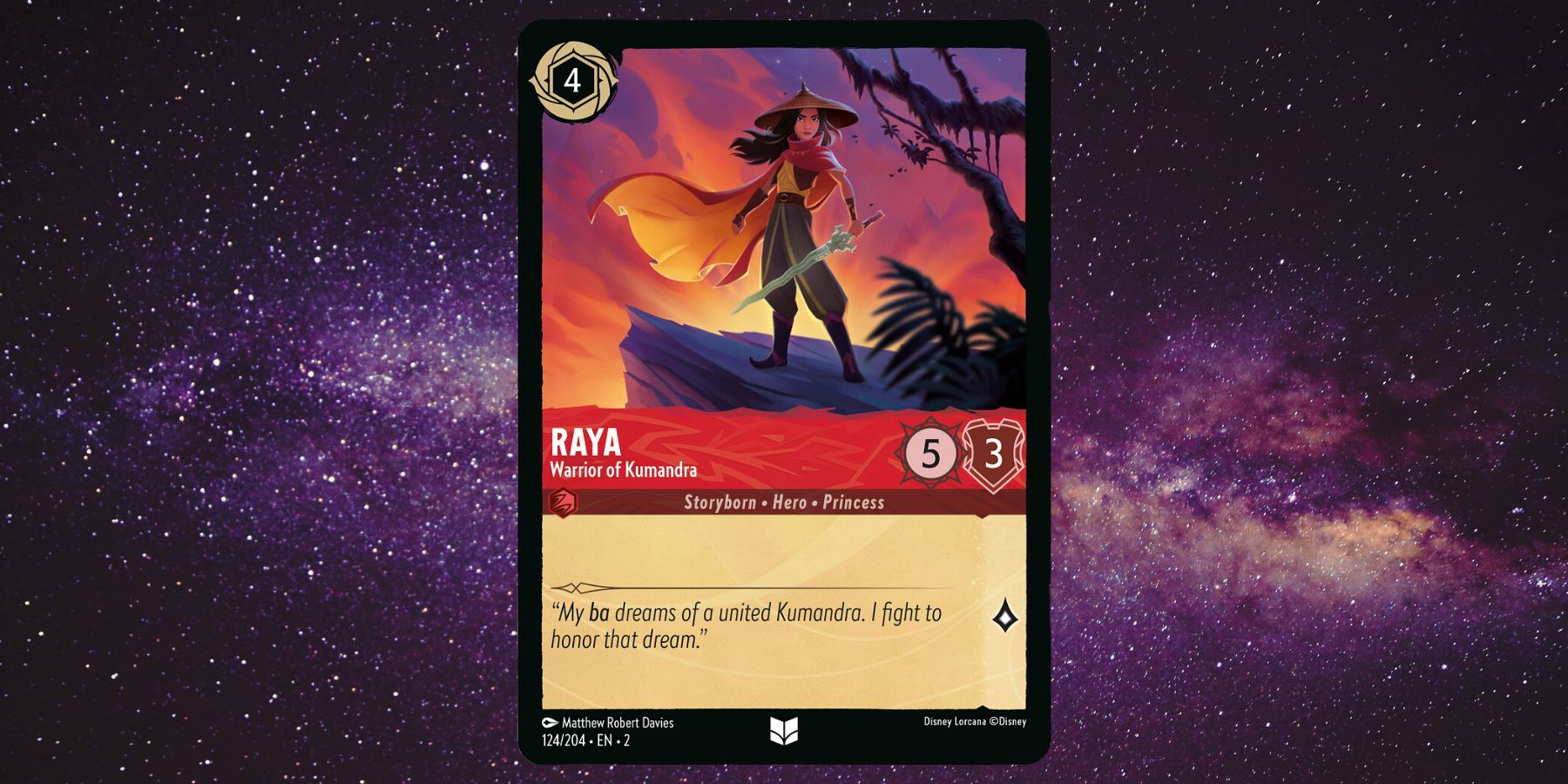 Disney Lorcana Chapter 2 Raya Warrior Of Kumandra