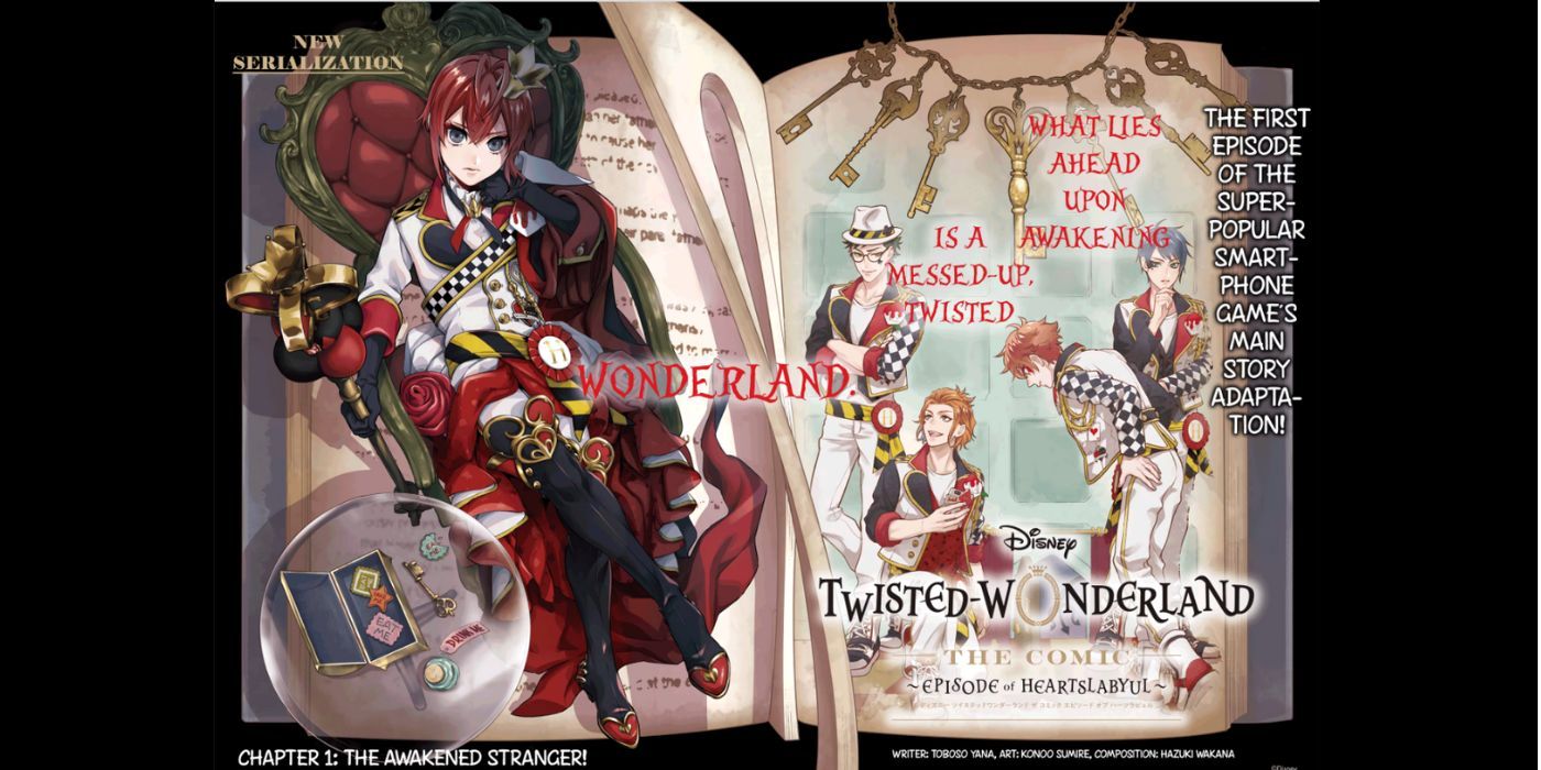 Disney's-Twisted-Wonderland-Book-of-Heartslabyul-manga-page-in-color
