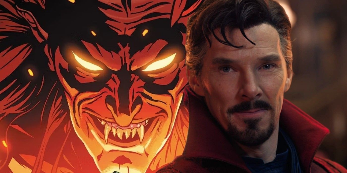 Doctor Strange from the MCU and Mephisto from Marvel Comics