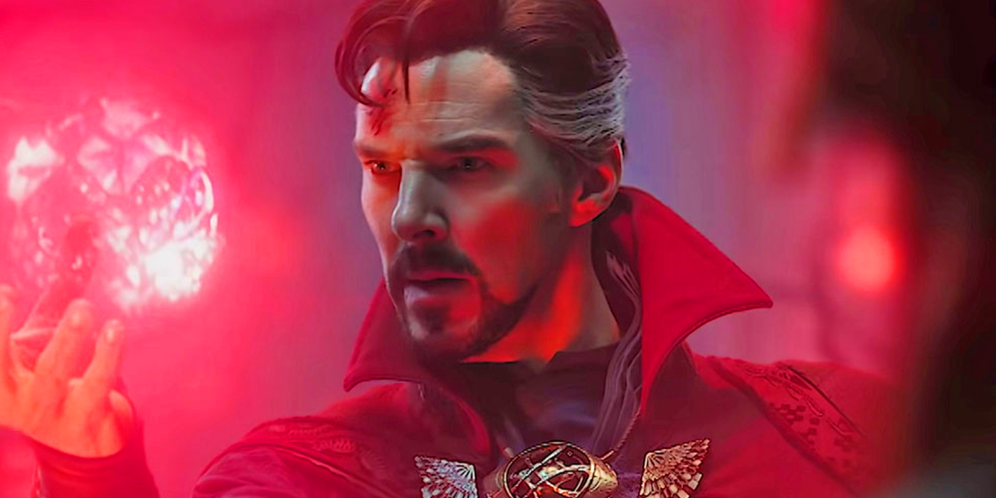 Doctor Strange looking through the multiverse in Doctor Strange in the Multiverse of Madness