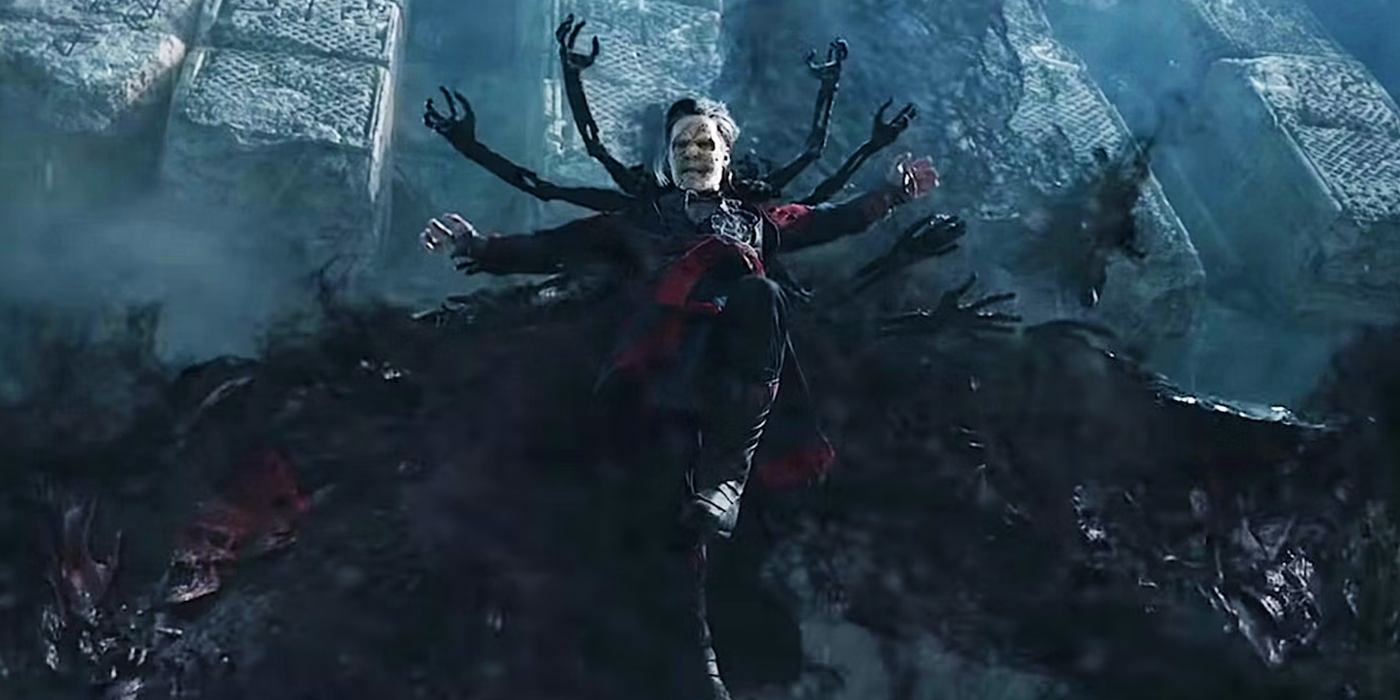 Doctor Strange with dead spirit cape in Multiverse of Madness