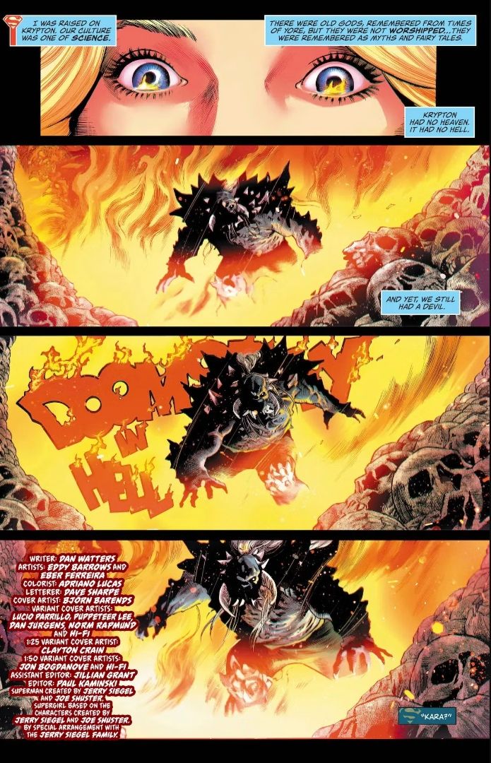 Supergirl sonha com o Dia do Juízo Final, o demônio de Krypton, no Inferno