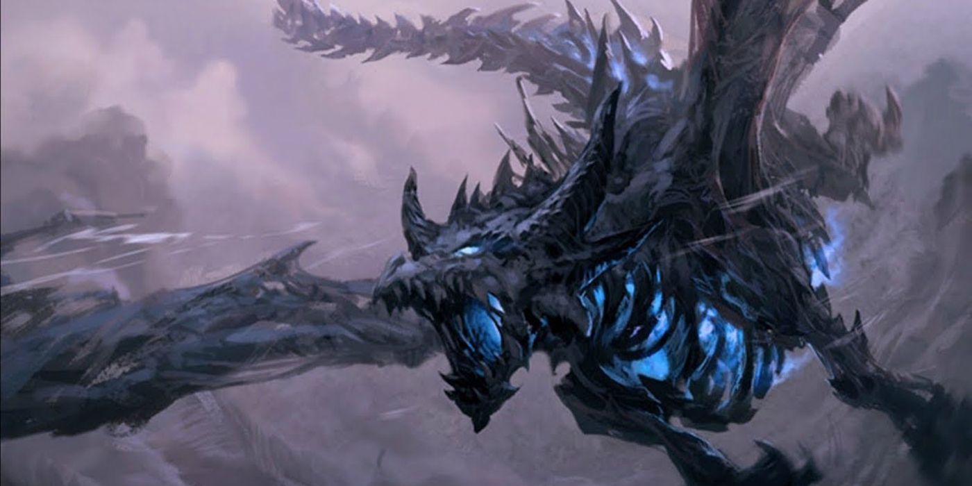 The black and blue dragon, Dracolich, from Dungeons & Dragons. 