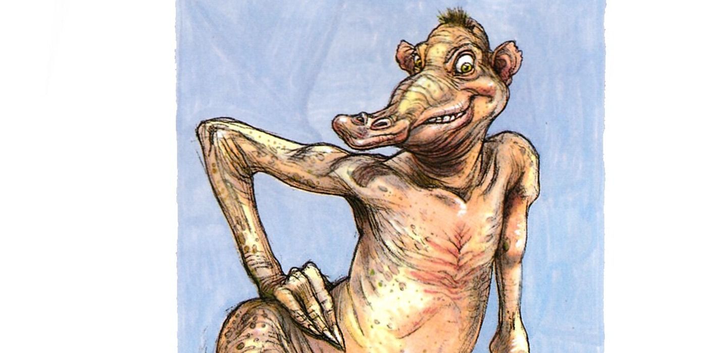 Jar Jar Binks early design in Star Wars