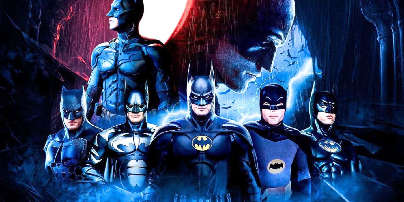 Every Live-Action Batman Unites For Epic Crossover Movie In New DC Fan Poster