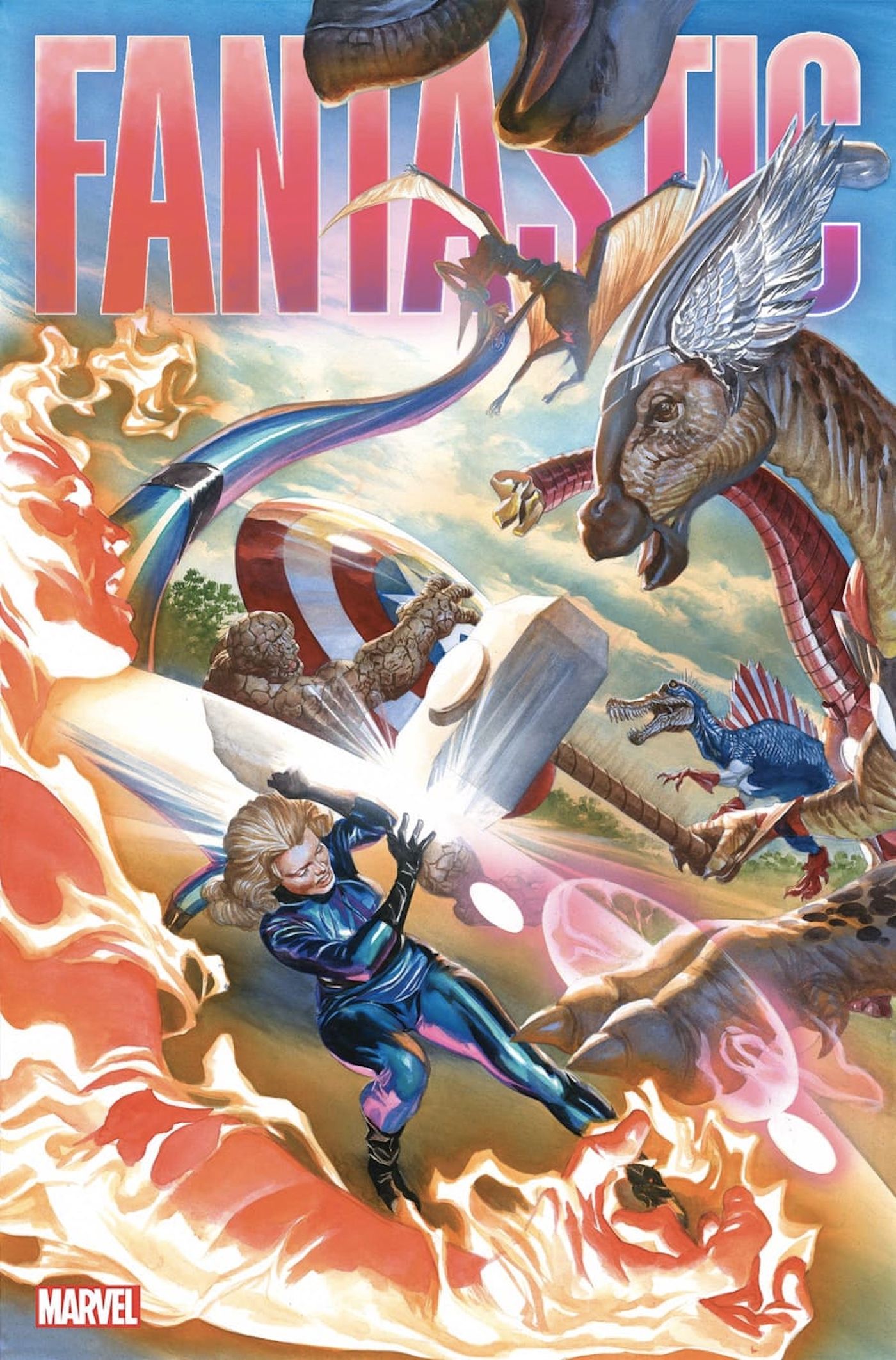 Marvel's Dinosaur Avengers Invade Earth in New Official Art