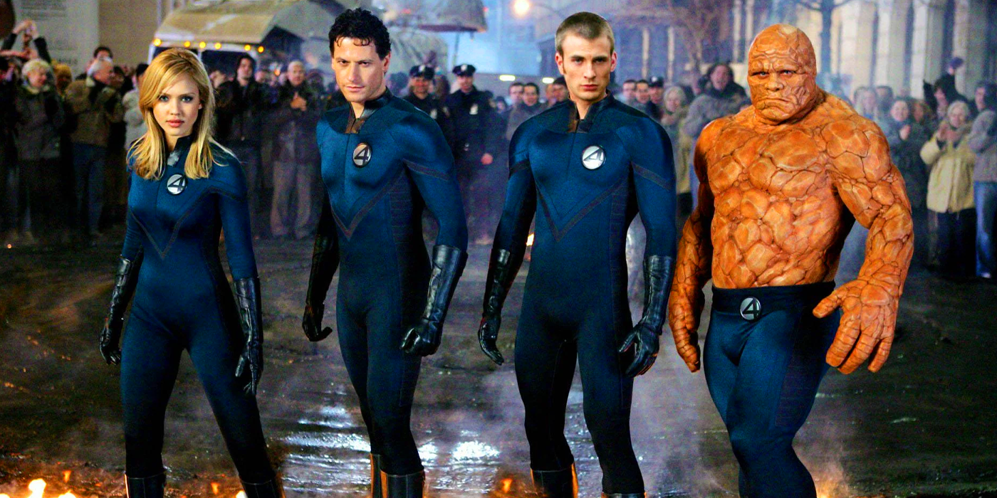 Fantastic Four in 2005 with costumes
