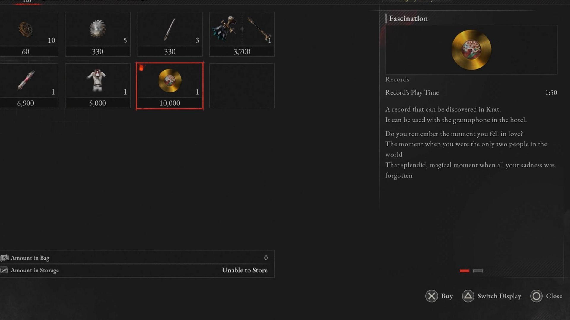 Fascination (Golden) Record Location in Lies of P