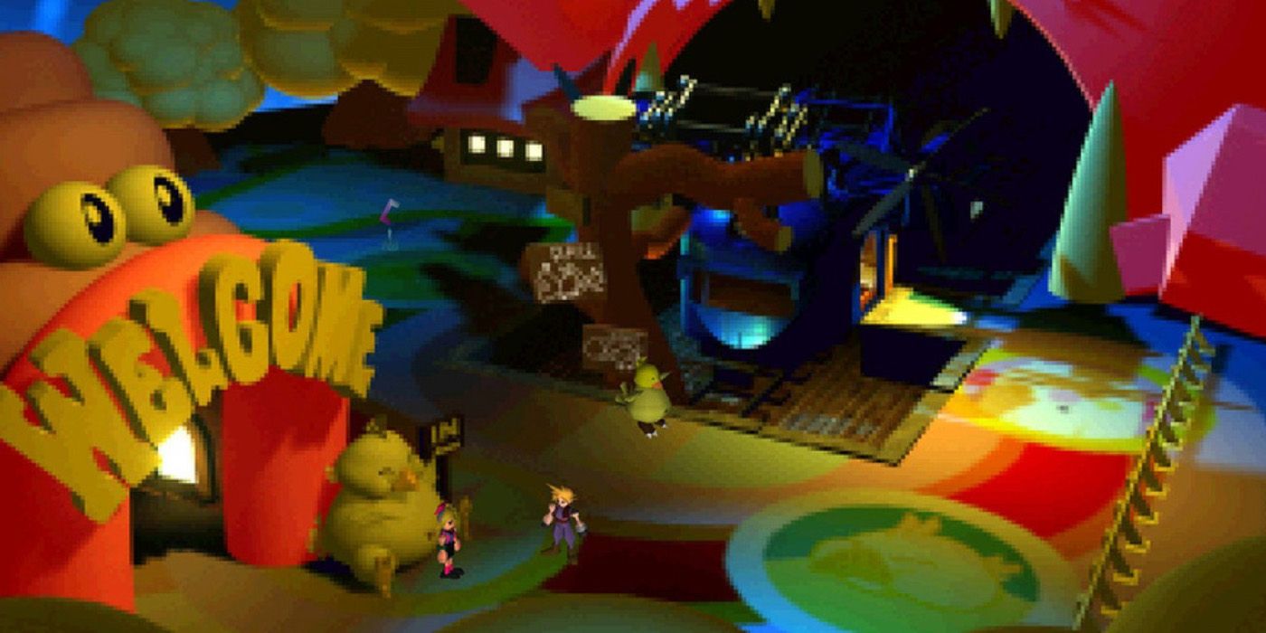 Amusement park The Gold Saucer in Final Fantasy 7’s modern port.