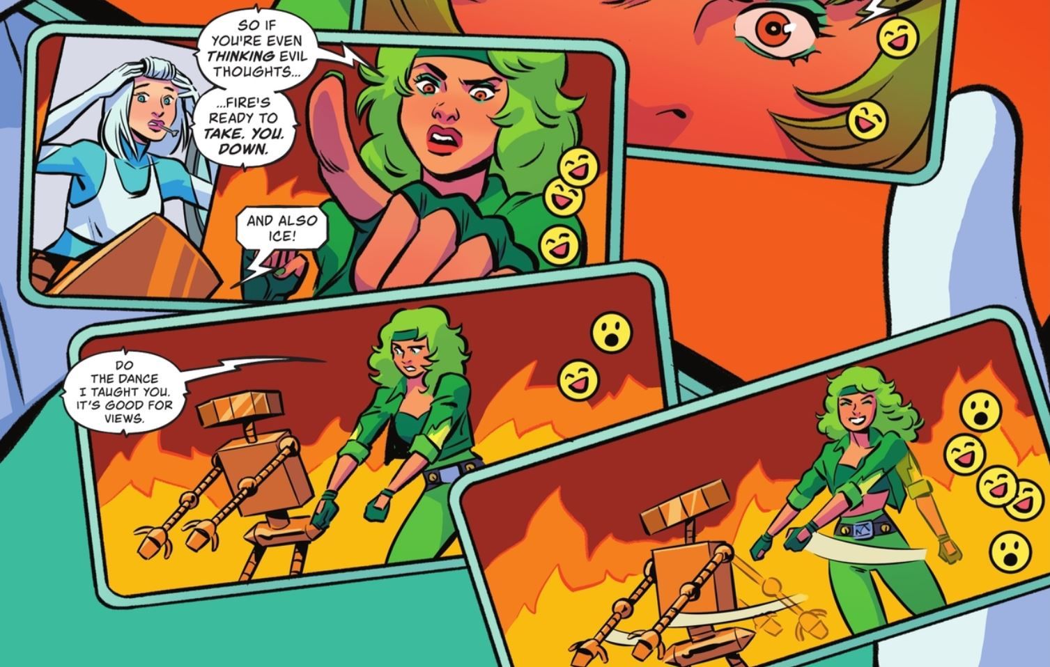 Fire Challenges Supervillains DC