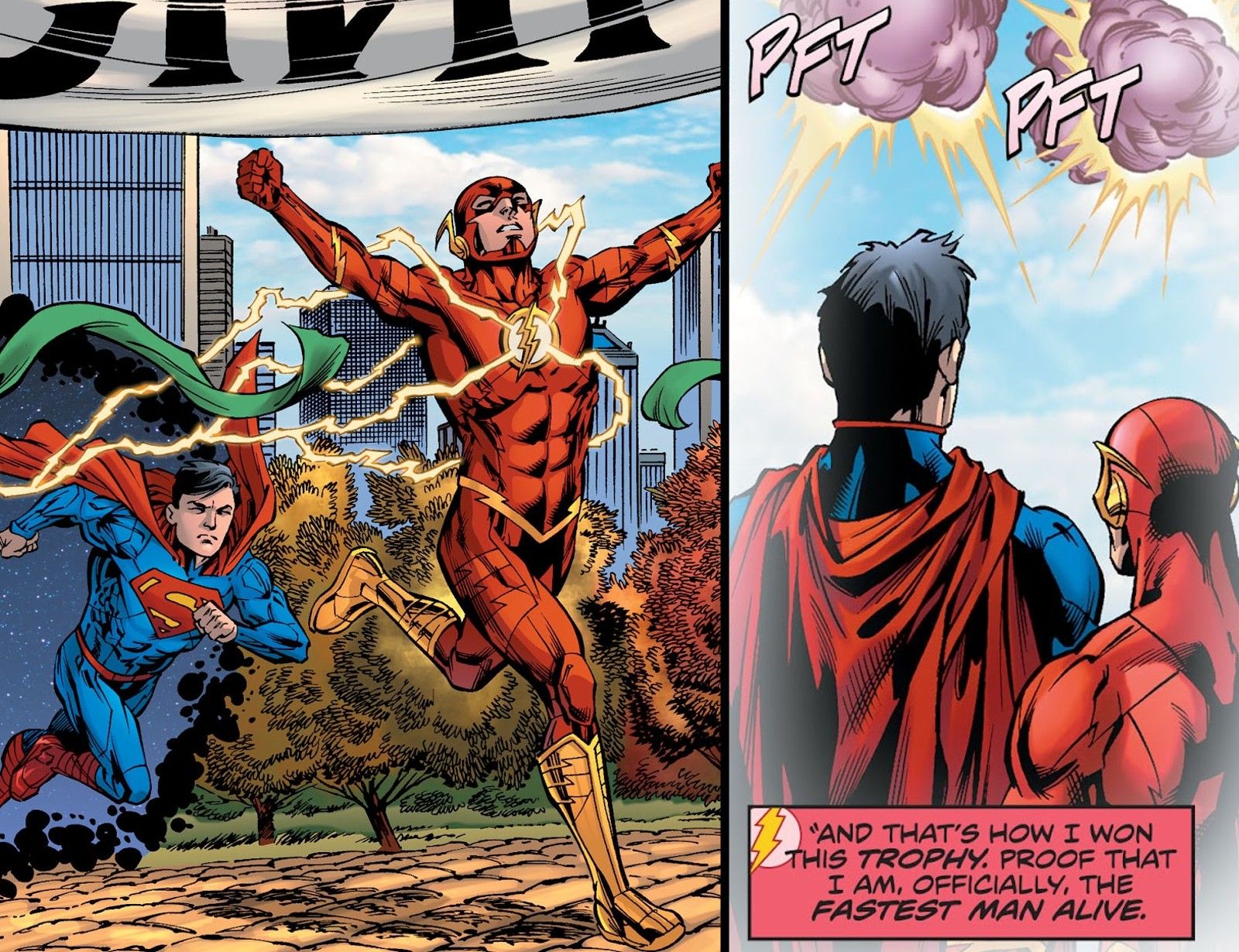 flash beat superman fastest man alive