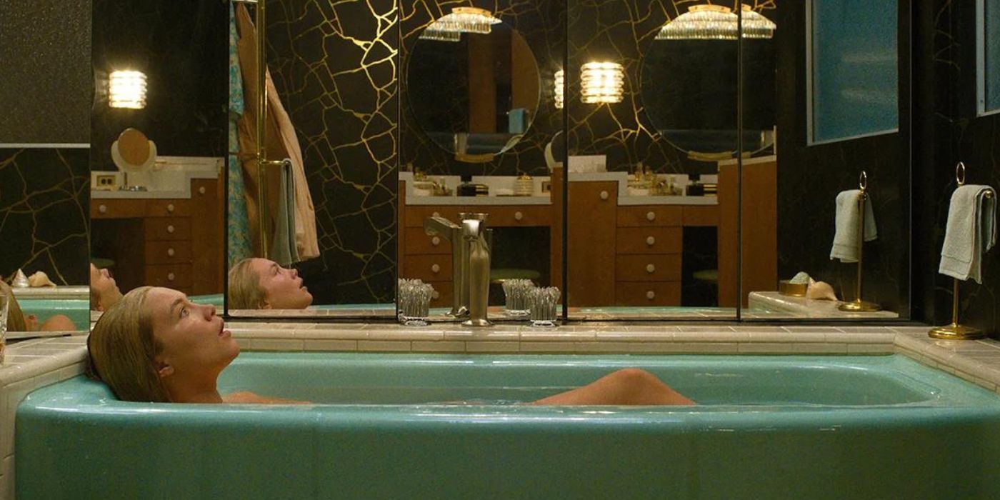 Florence Pugh as Alice in bath scene from Don't Worry Darling
