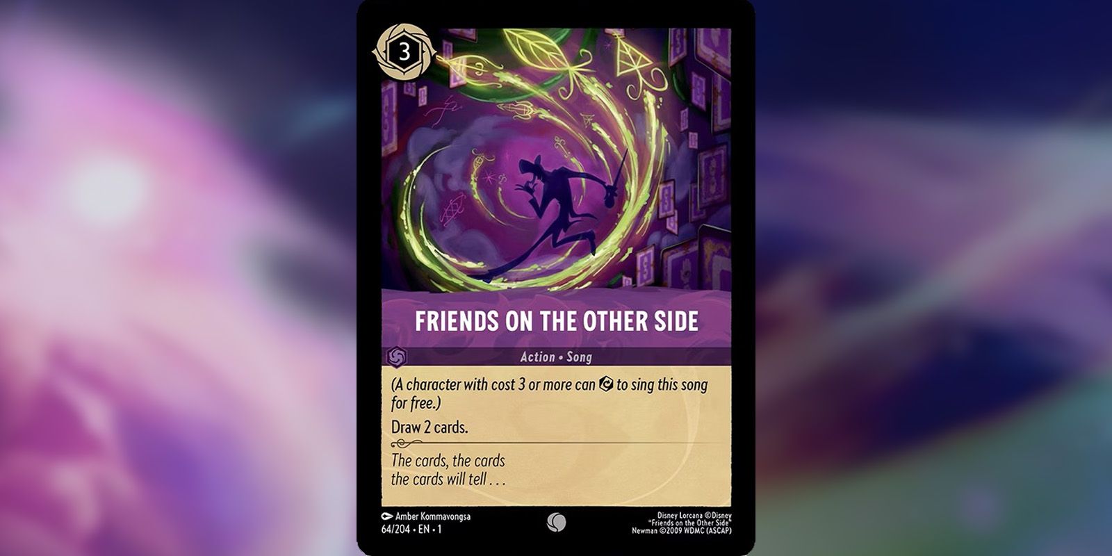 Friends On The Other Side Lorcana song card showing Dr. Facilier.