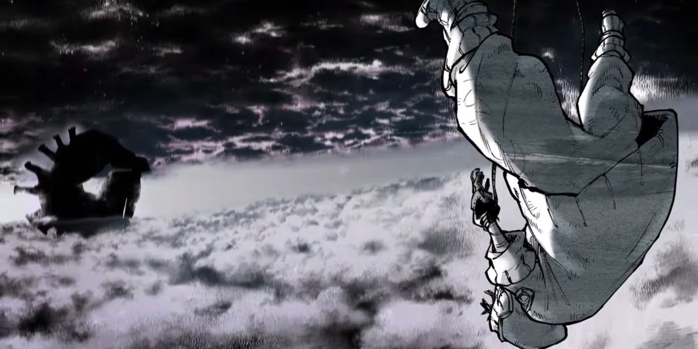 A panel spread from the Gachiakuta manga.