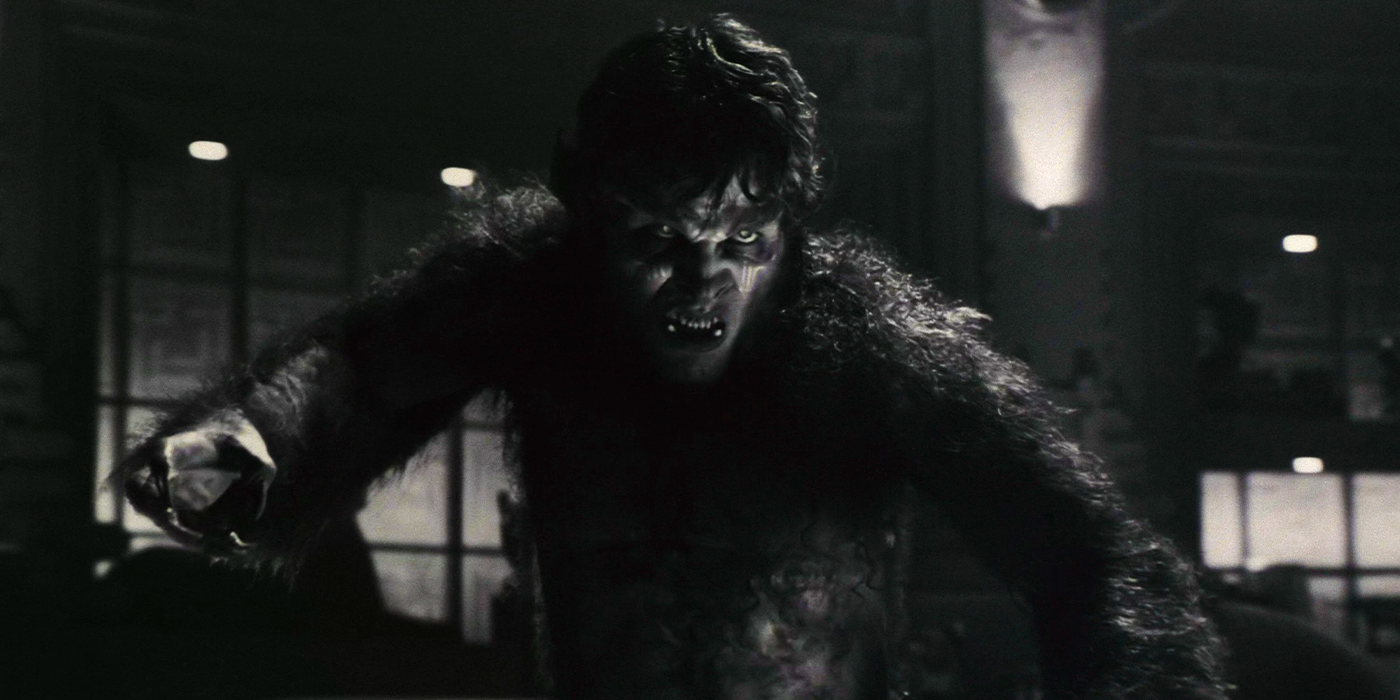 Gael Garcia Bernal as Jack Russell getting ready to pounce in MCU's Werewolf by Night