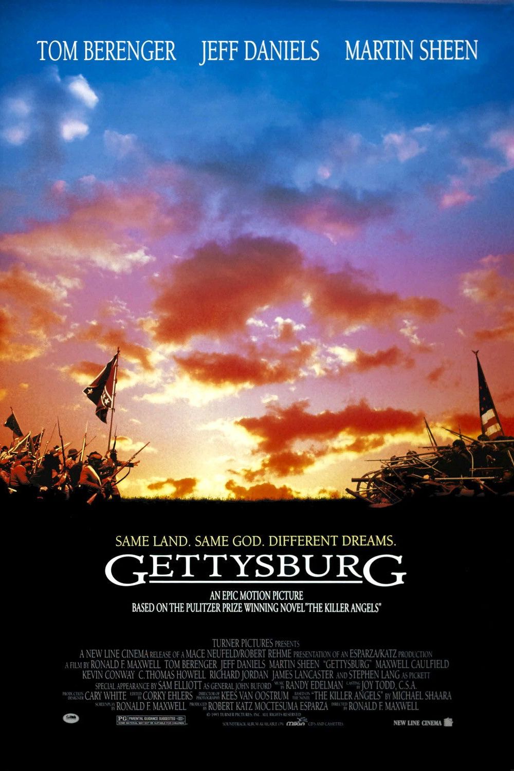 Gettysburg 1993 movie poster