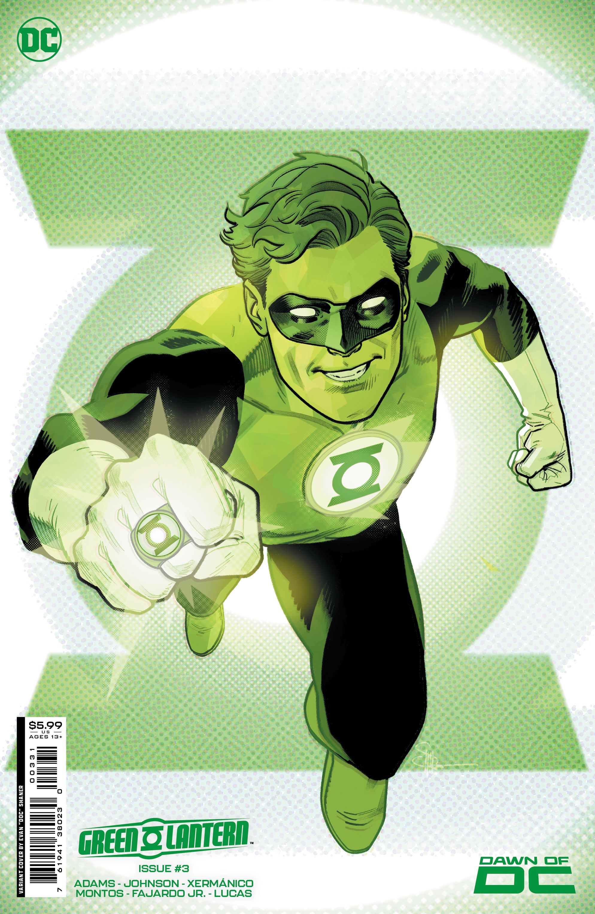 Green Lantern 3 Doc Shaner Hal Jordan Variant Cover