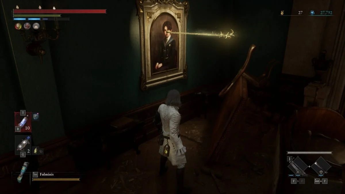 Golden Lie growing from the Portrait of the Boy in Lies of P