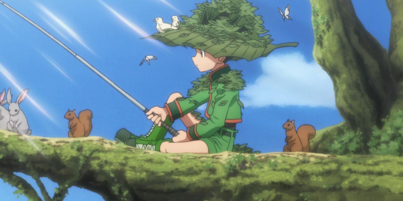 Gon from Hunter x Hunter on a fishing trip.