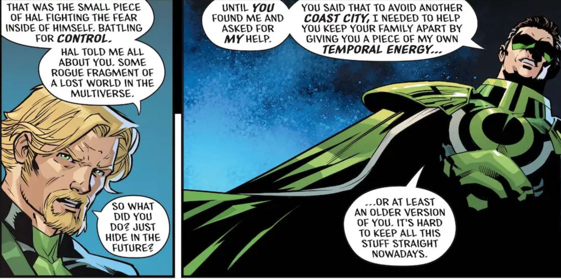 Green Arrow et Parallax parlent DC