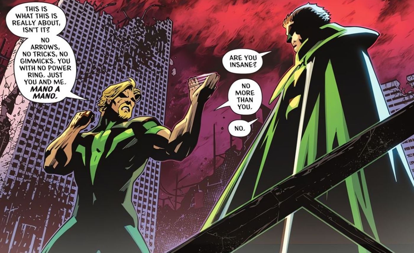 Green Arrow Challenges Parallax DC