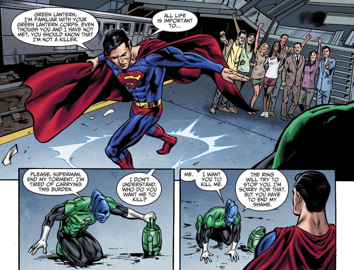 Green Lantern asks Superman to Kill Him DC