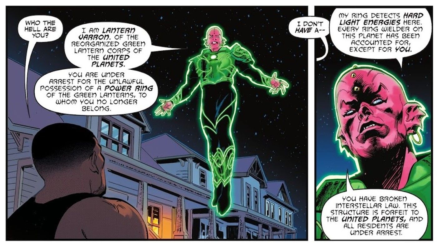 Green Lantern Varron Confronts John Stewart