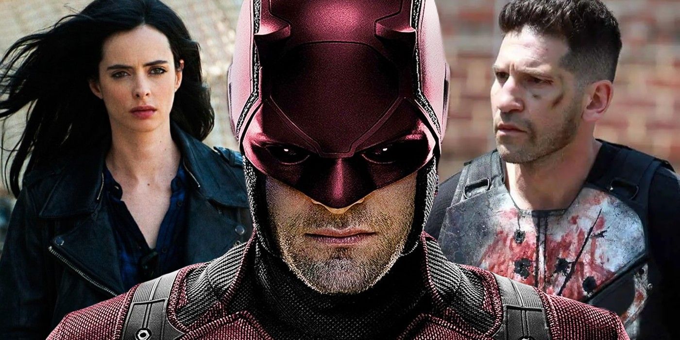 Custom image of Jessica Jones, Daredevil, and The Punisher from Netflix's Defenders Saga.