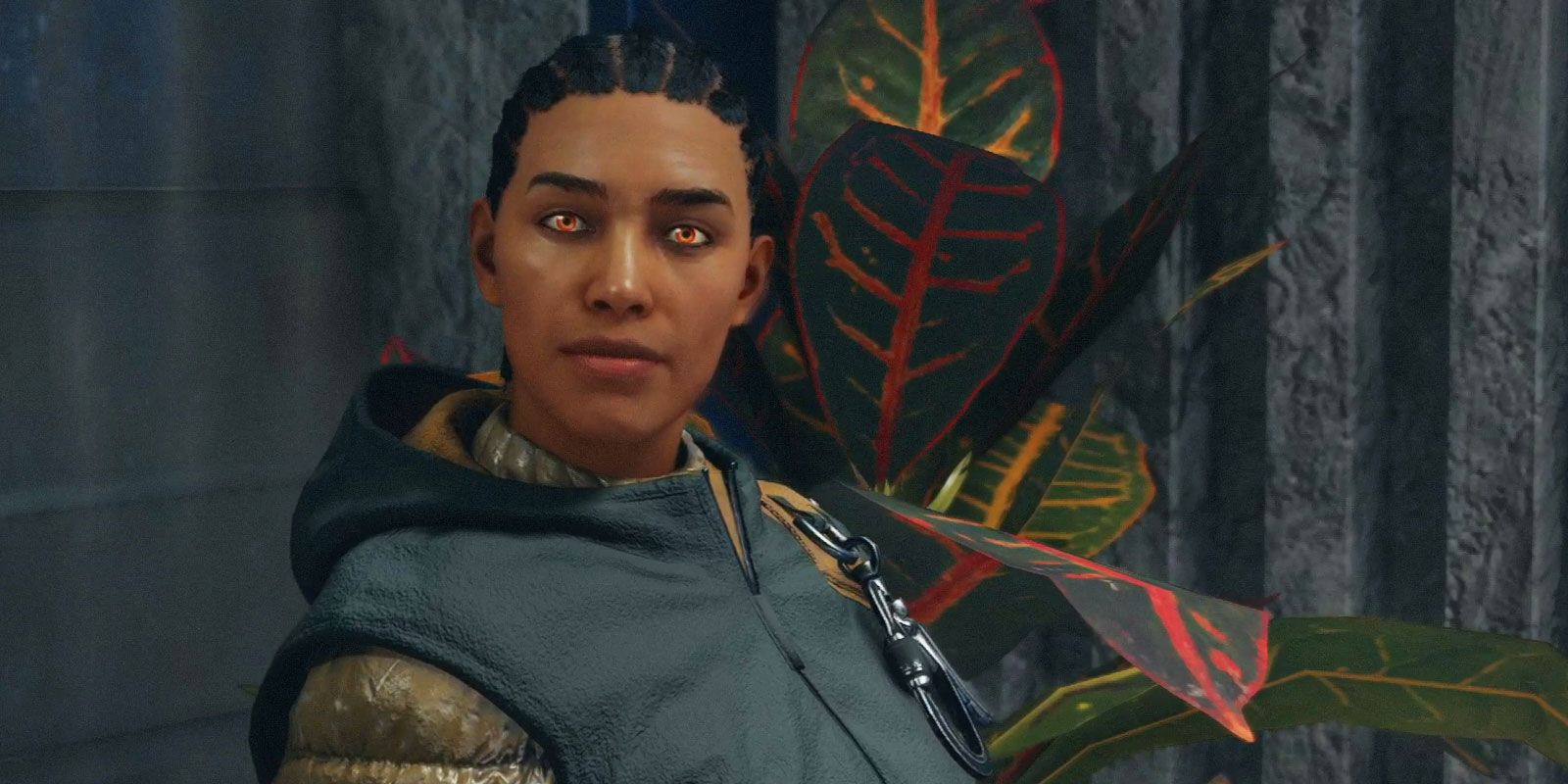 Hardian Sanon from Starfield looking at the player.