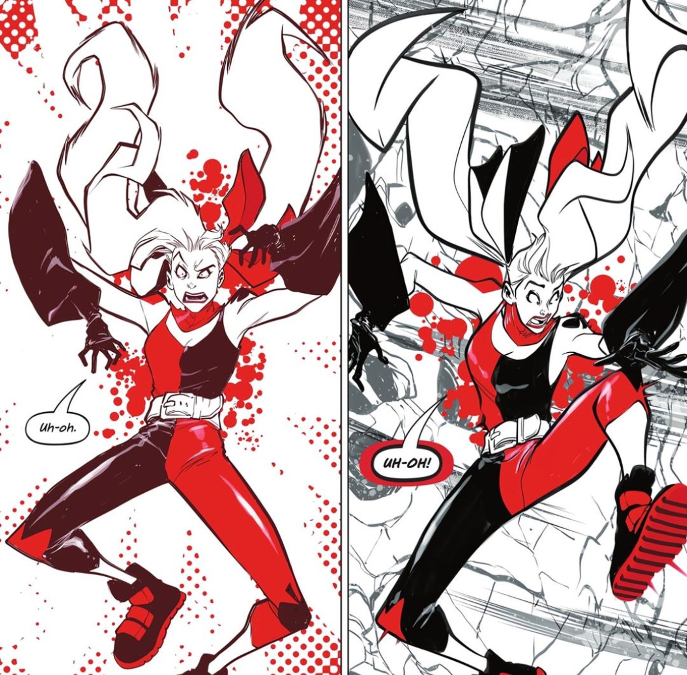 Harley Quinn Hit by Zeta Beams DC