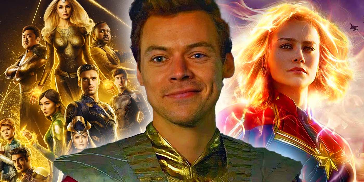 Harry Styles as Eros aka Starfox with the Eternals and Captain Marvel in the MCU
