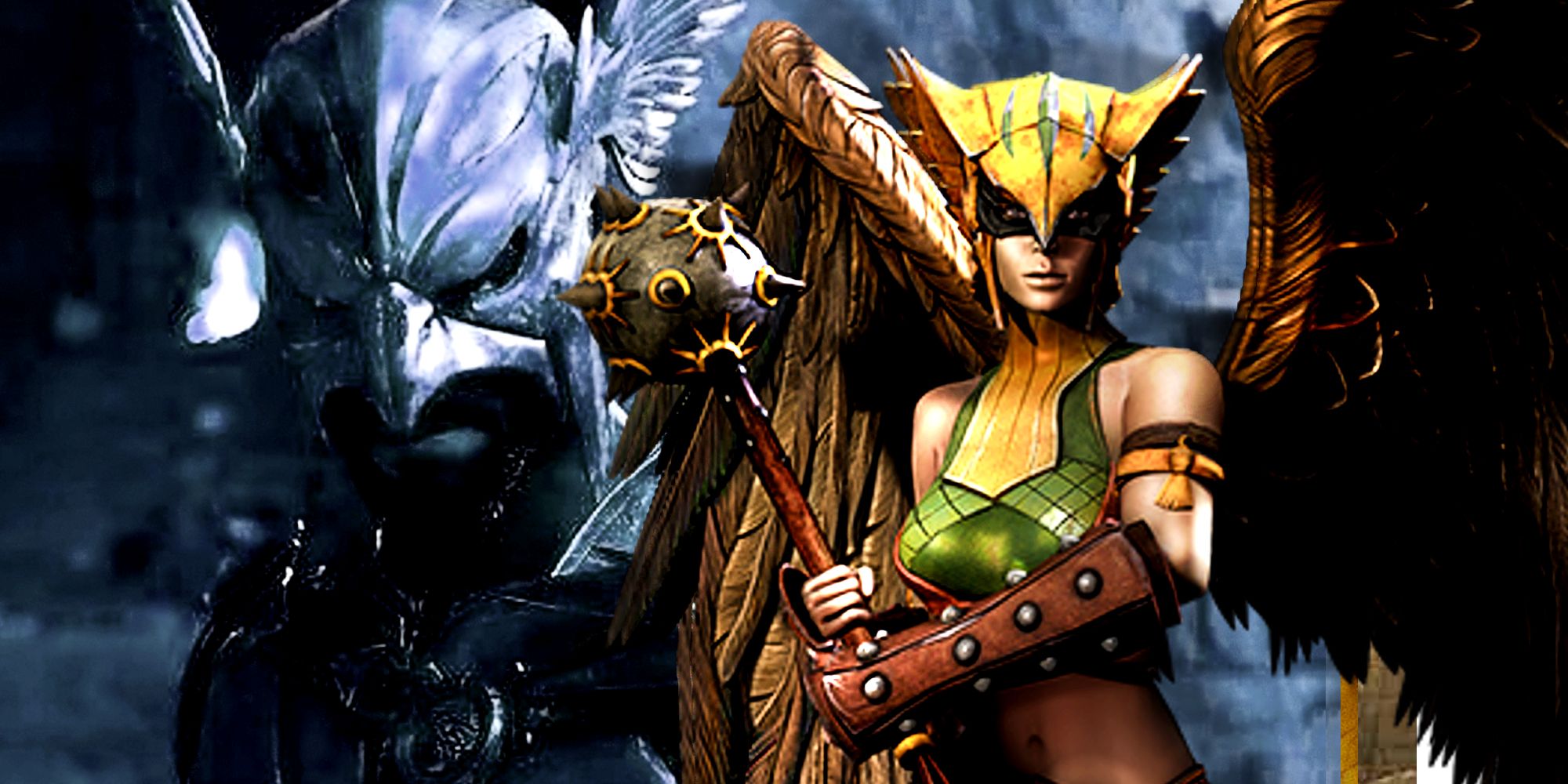 Hawkman in Black Adam and Hawkgirl in DC Comics