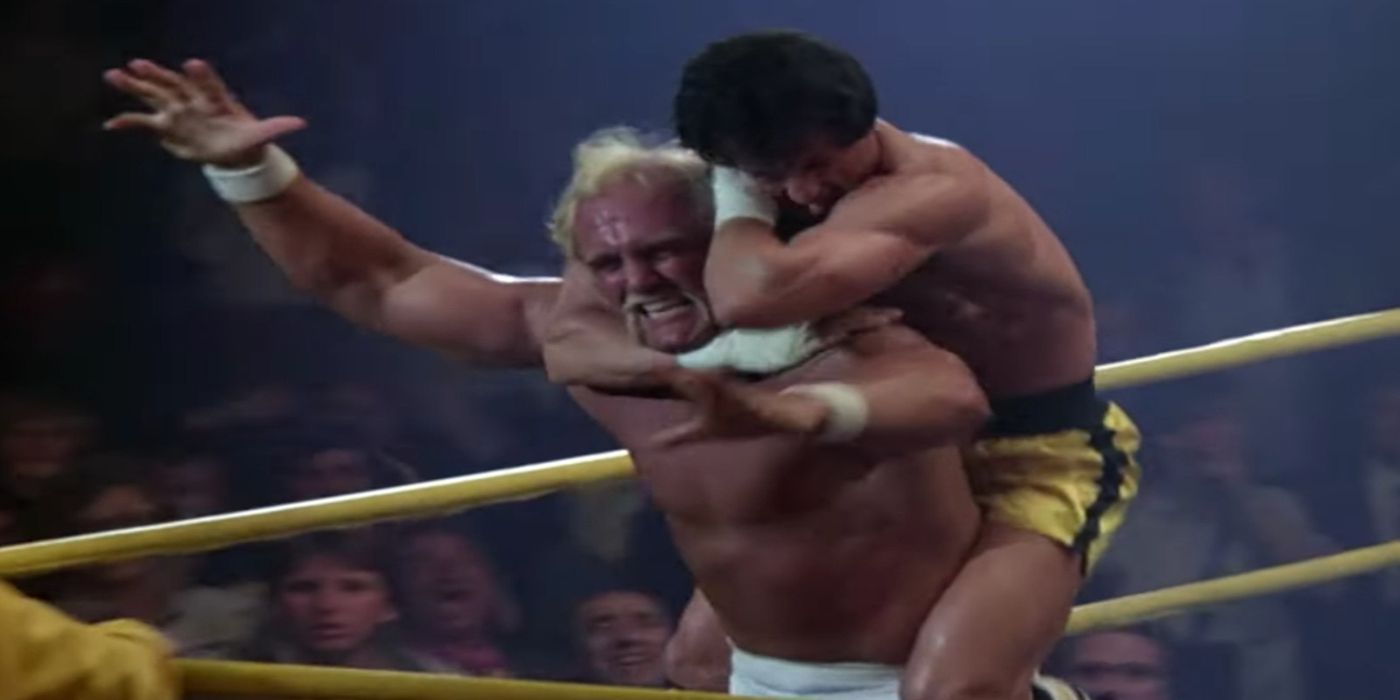 Hulk Hogan fighting in Rocky III