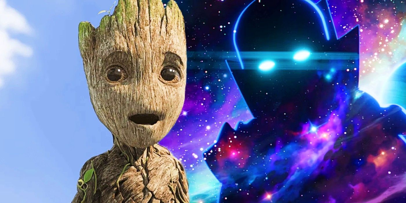 Custom image of Baby Groot in I Am Groot and The Watcher in What If...?