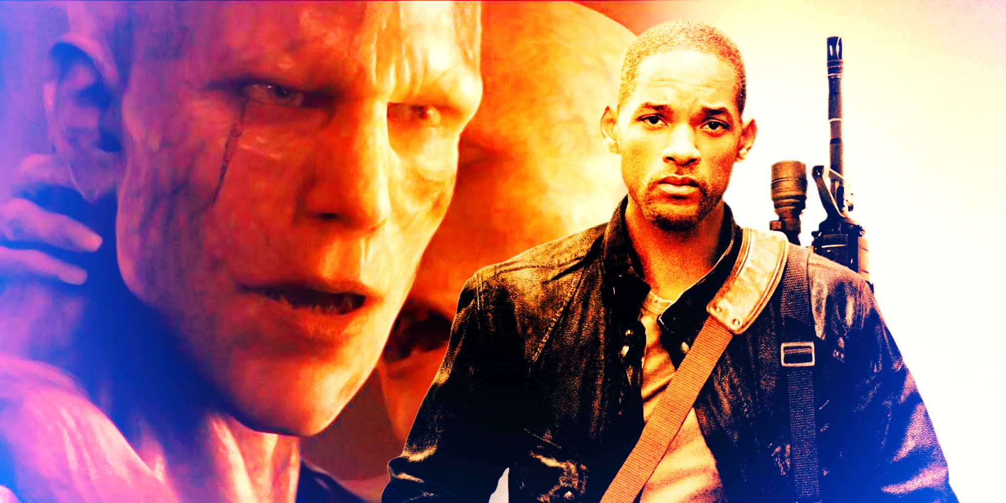I Am Legend collage of Darkseeker and Will Smith
