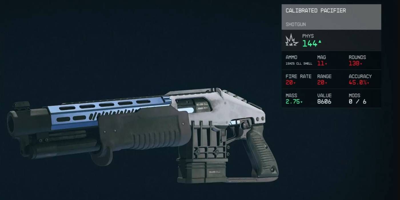 Starfield Calibrated Pacifier Shotgun Weapon