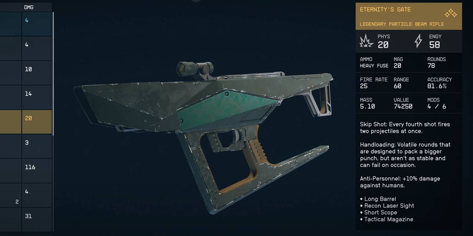 Starfield Eternity&rsquo;s Gate Legendary Weapon Character Gets from The Emissary