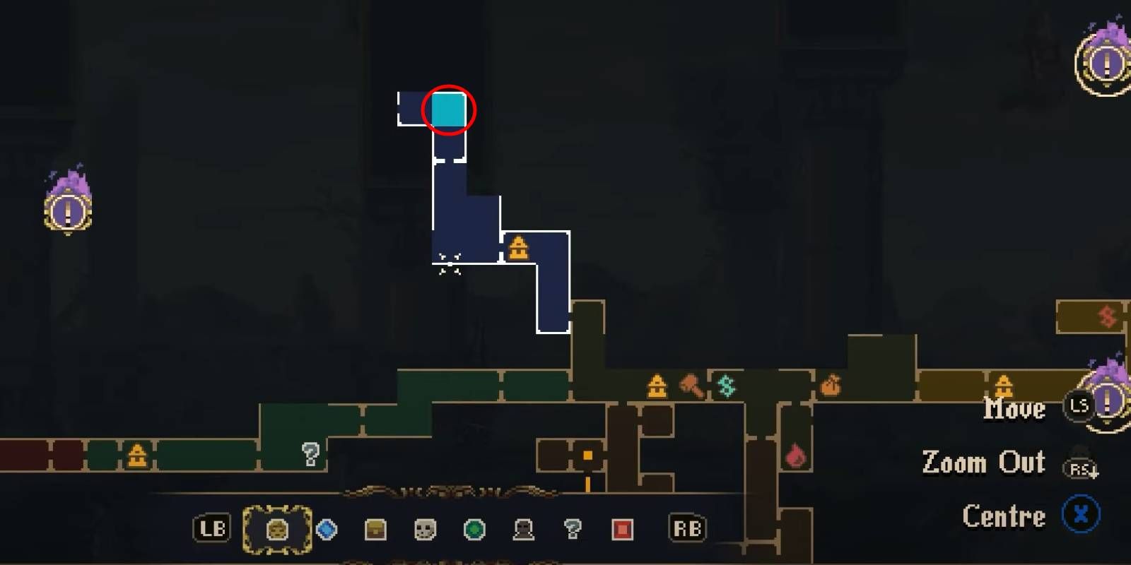 Blasphemous 2 Aqueduct of the Costales Proximo’s Brother Location #1 Marked in Red