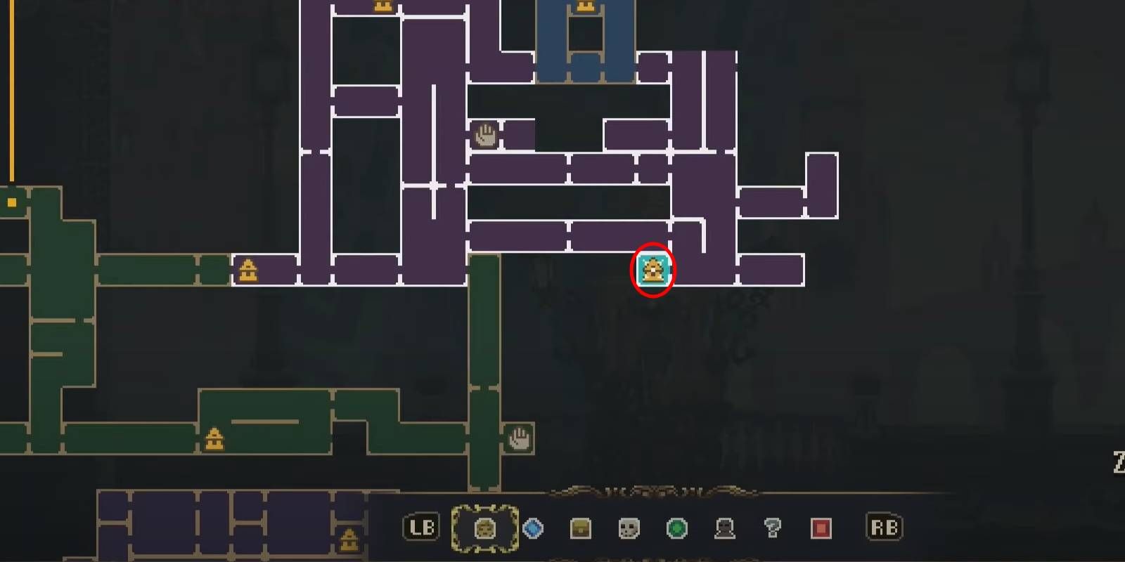 Blasphemous 2 Crown of Towers Proximo’s Brother #11 Location Marked in Red