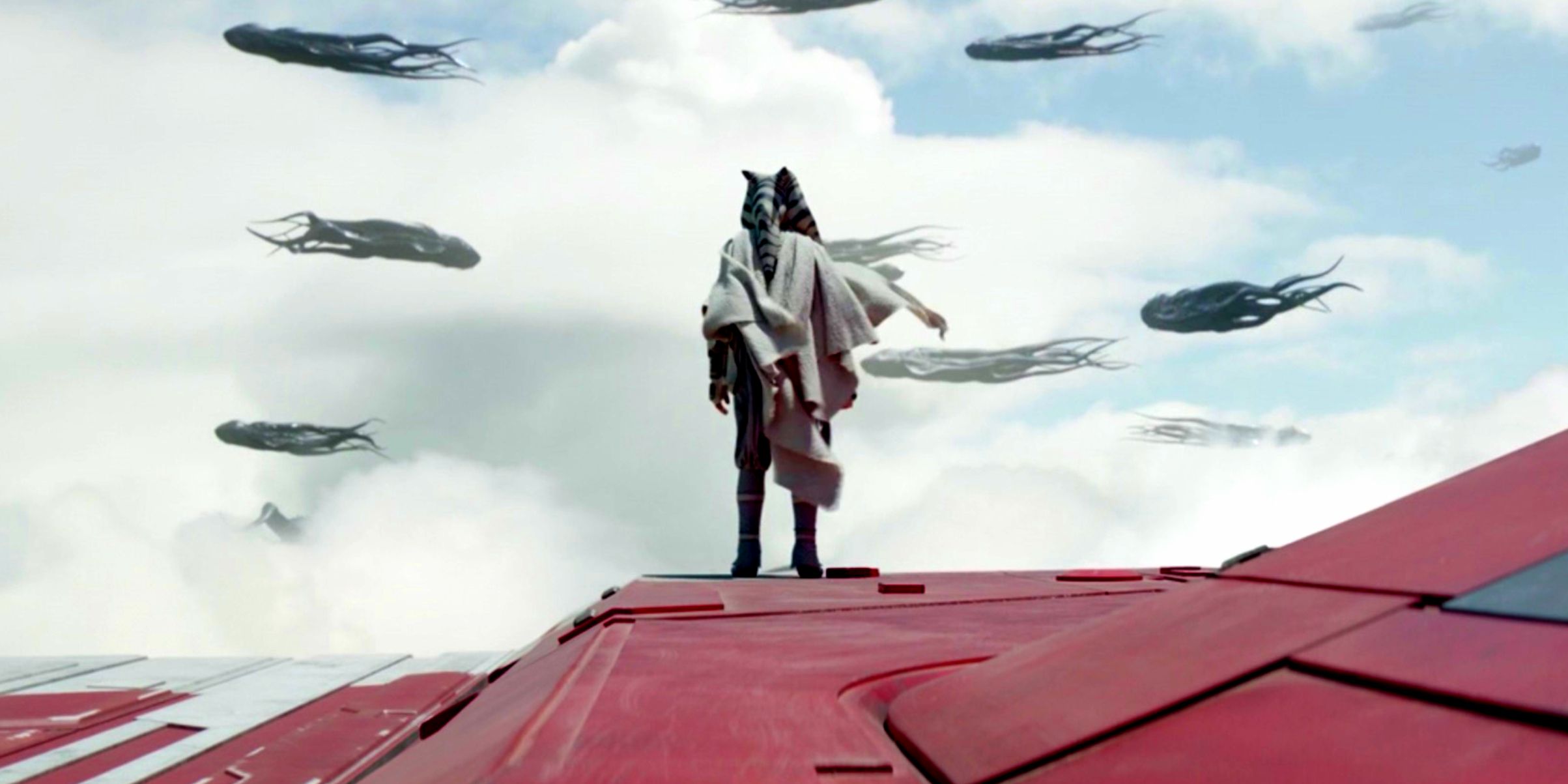 Ahsoka watches the purrgil in Ahsoka episode 5