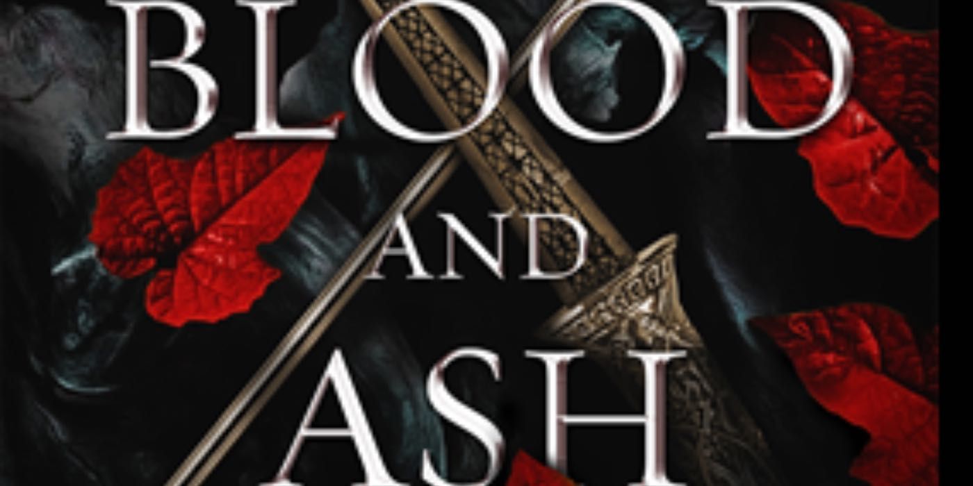Two swords on the cover of the book From Blood and Ash.