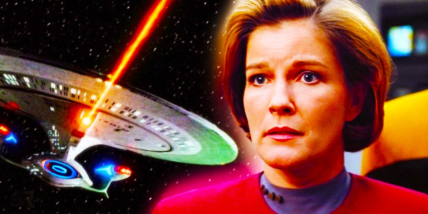 Captain Janeway from Star Trek: Voyager and the USS Enterprise-D.