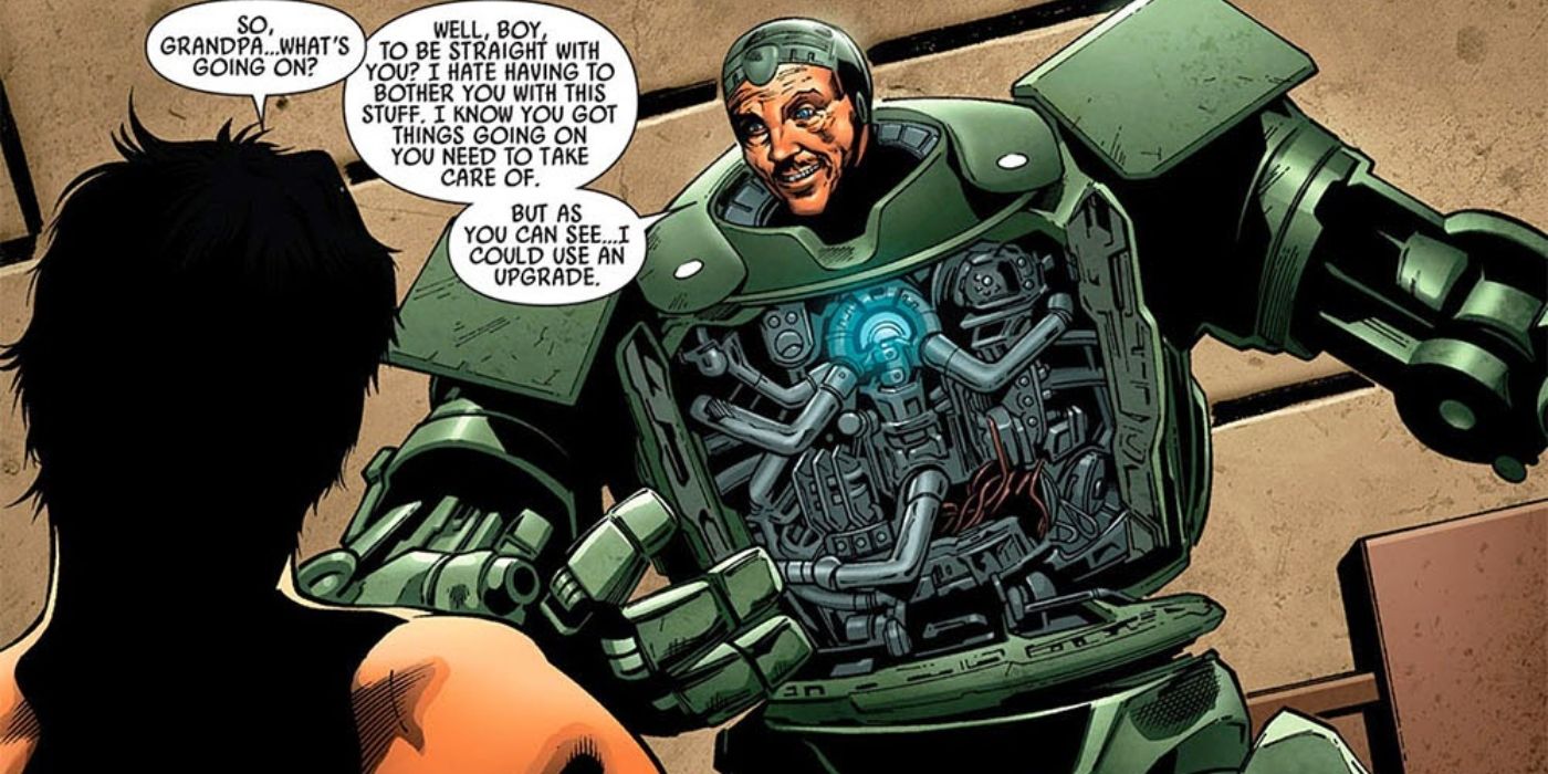 O vovô ciborgue do Homem de Ferro expõe suas entranhas mecânicas
