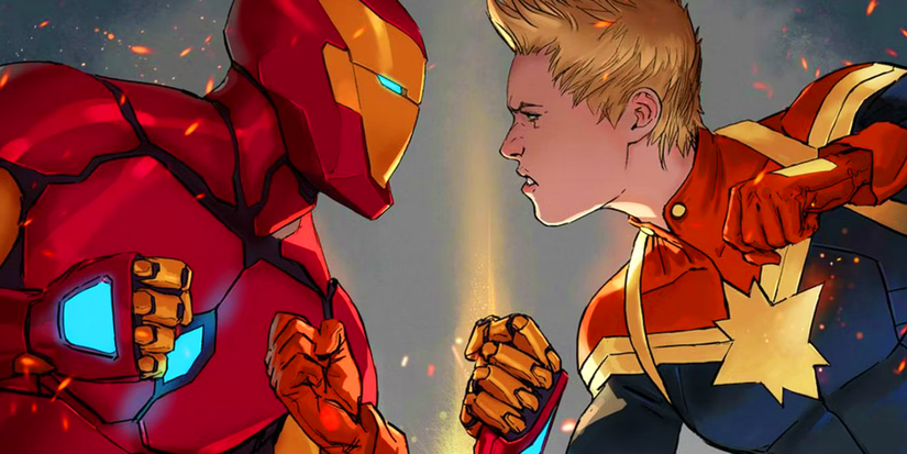 Iron Man vs Captain Marvel in Marvel Comics' Civil War II