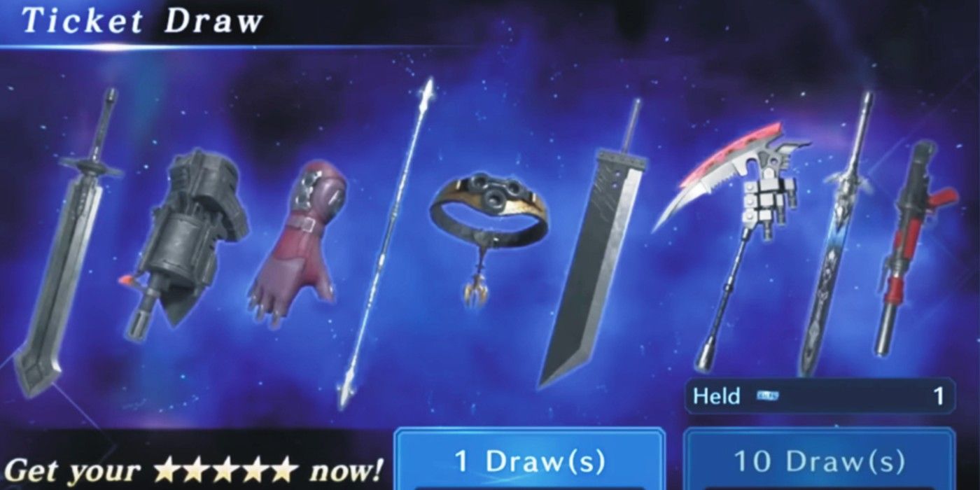 It Doesn’t Take Long For Ever Crisis To Ruin Its Final Fantasy 7 Vibes - An image of a gacha promotion from Final Fantasy 7 Ever Crisis
