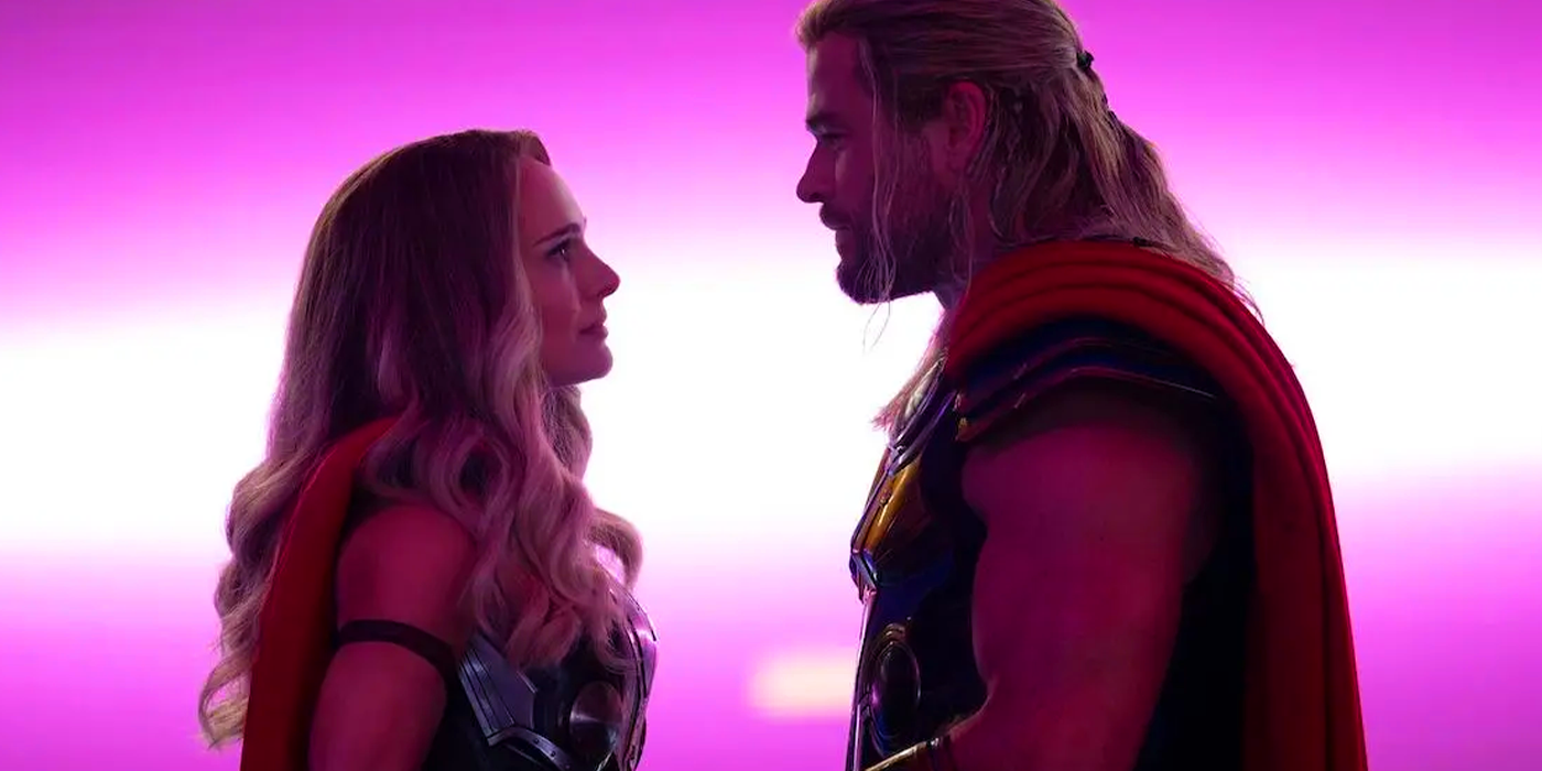 Jane Foster and Thor in Thor Love and Thunder
