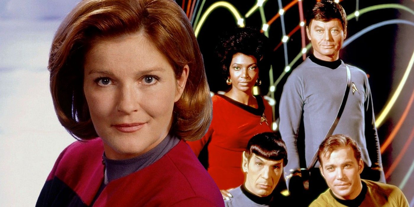 Janeway from Star Trek: Voyager and the TOS cast.